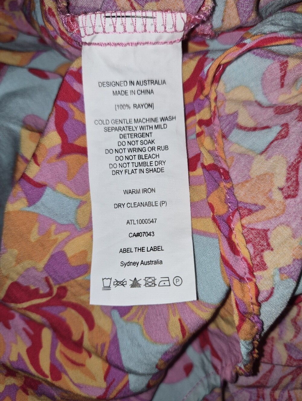 NWOT Anthro Abel The Label Tropical Floral Halter Self-tie Back Maxi Pink & Aqua - Picture 8 of 8